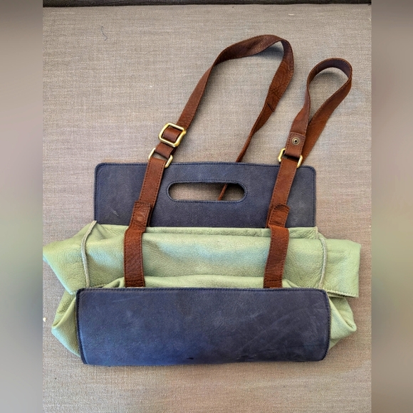 Buttersoft Italian Leather Satchel Purse Marta Ray - Picture 2 of 4